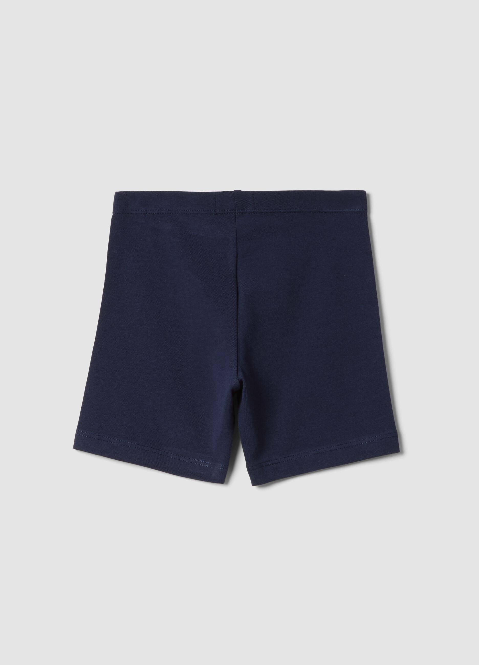 Blue organic cotton shorts