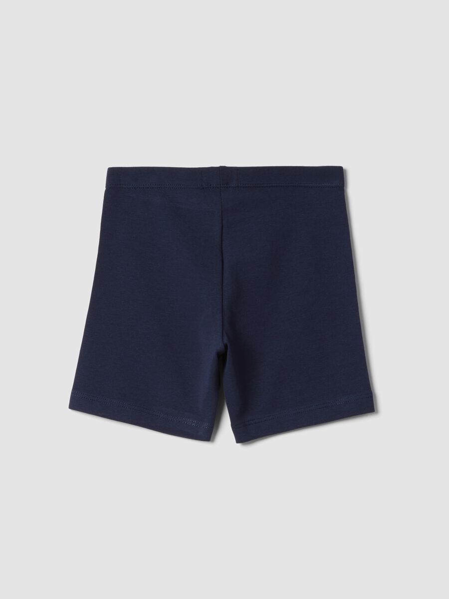 Pantaloncini blu in cotone organico_1
