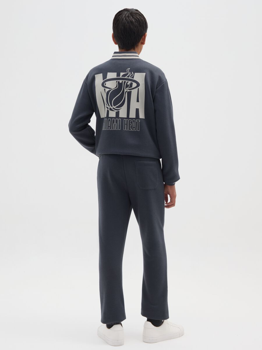 Children's blue cotton blend regular fit trousers Miami Heat_1