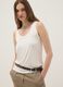 White stretch viscose tank top, regular fit_0