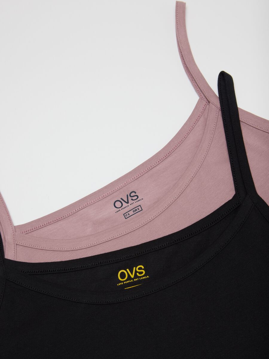 Bipack canottiere in cotone elasticizzato multicolor regular fit_5