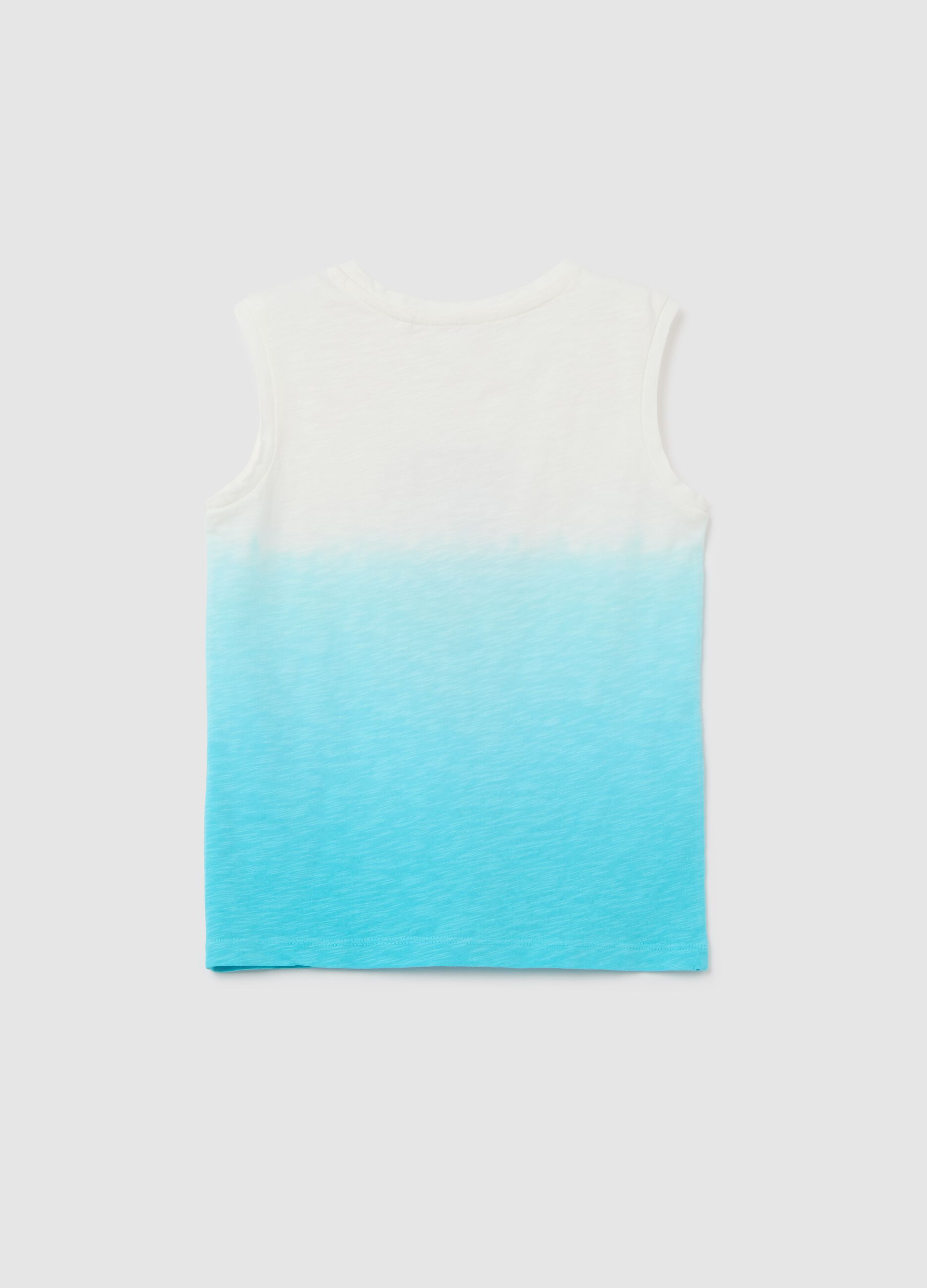 Children's vest in pure multicolour cotton regular fit with print