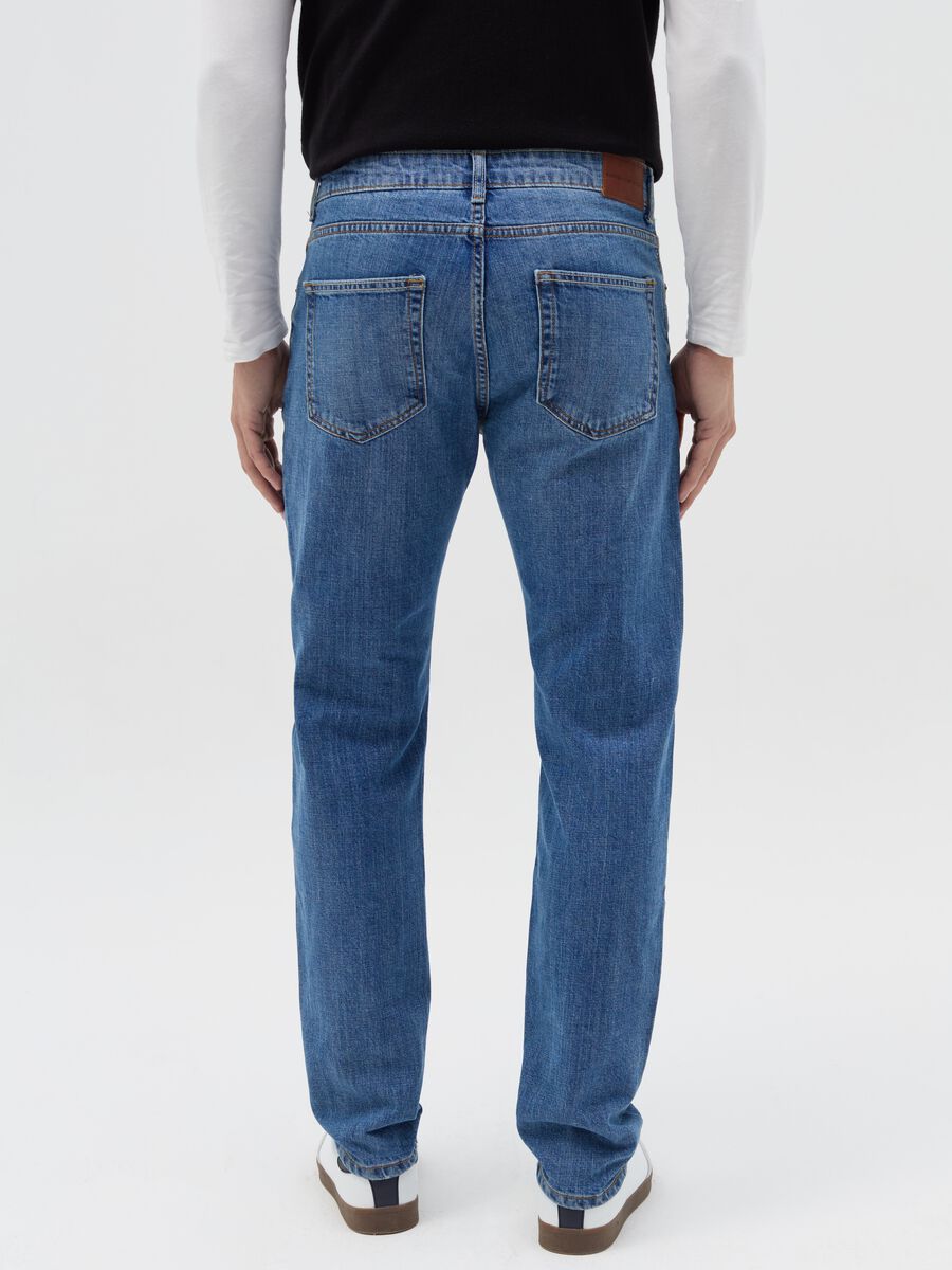 Slim-fit cross-hatch cotton jeans_3