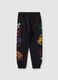 Fleece joggers with NBA crests print_1