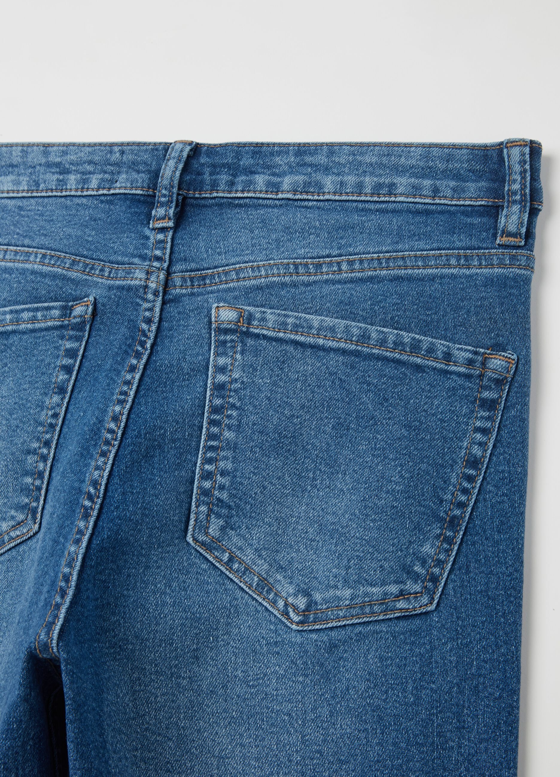 Flare-fit jeans with five pockets