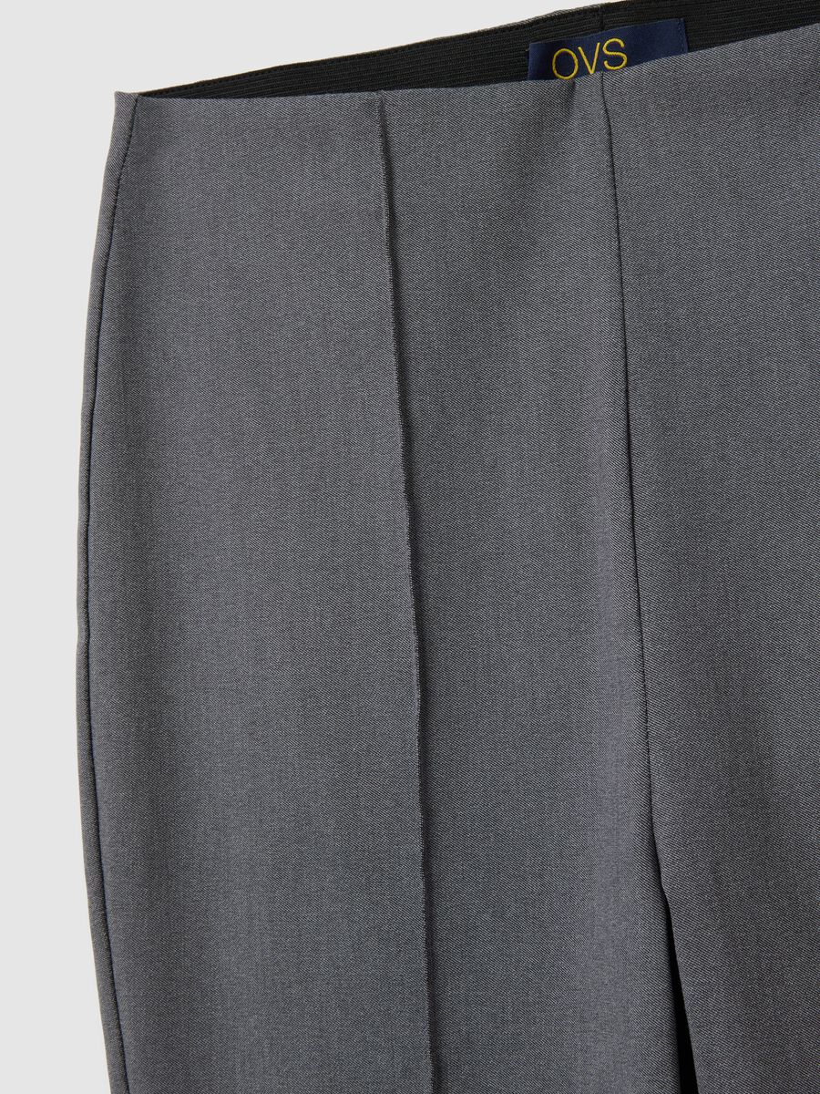 Women's Grey Regular Fit Trousers_5