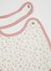 Multicoloured pure cotton baby girl bib two-pack_2