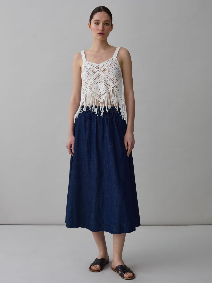 Crochet crop top with fringes_1