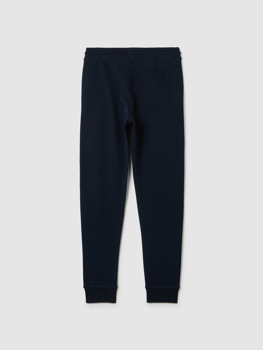 Boys' blue jogger trousers in pure cotton, regular fit_1