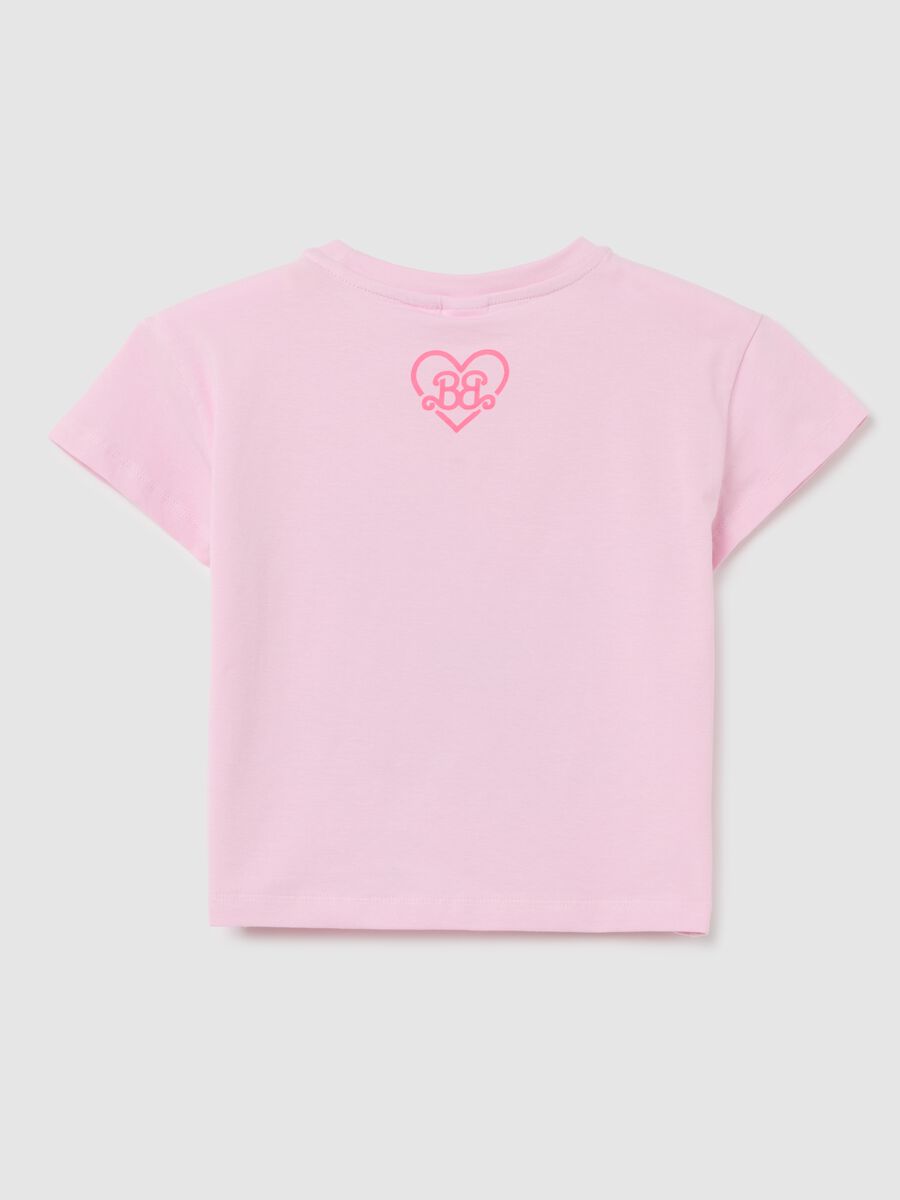 Pink Barbie print stretch cotton T-shirt_1