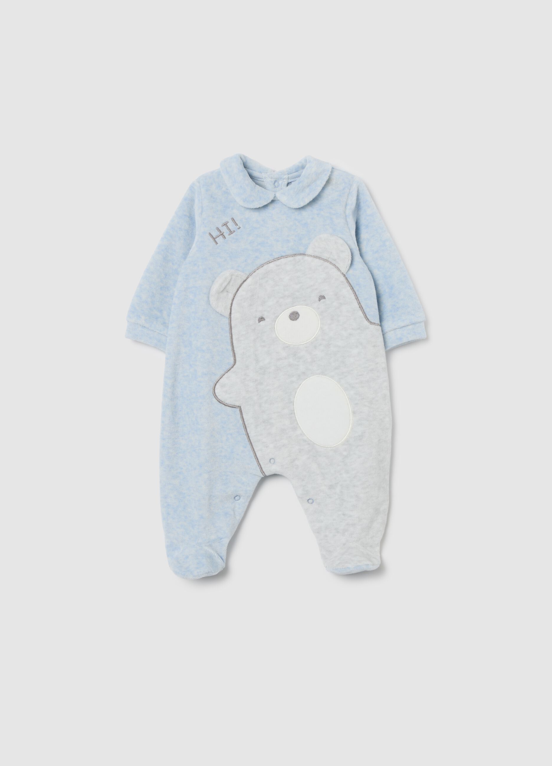 Multicoloured cotton blend baby sleepsuit