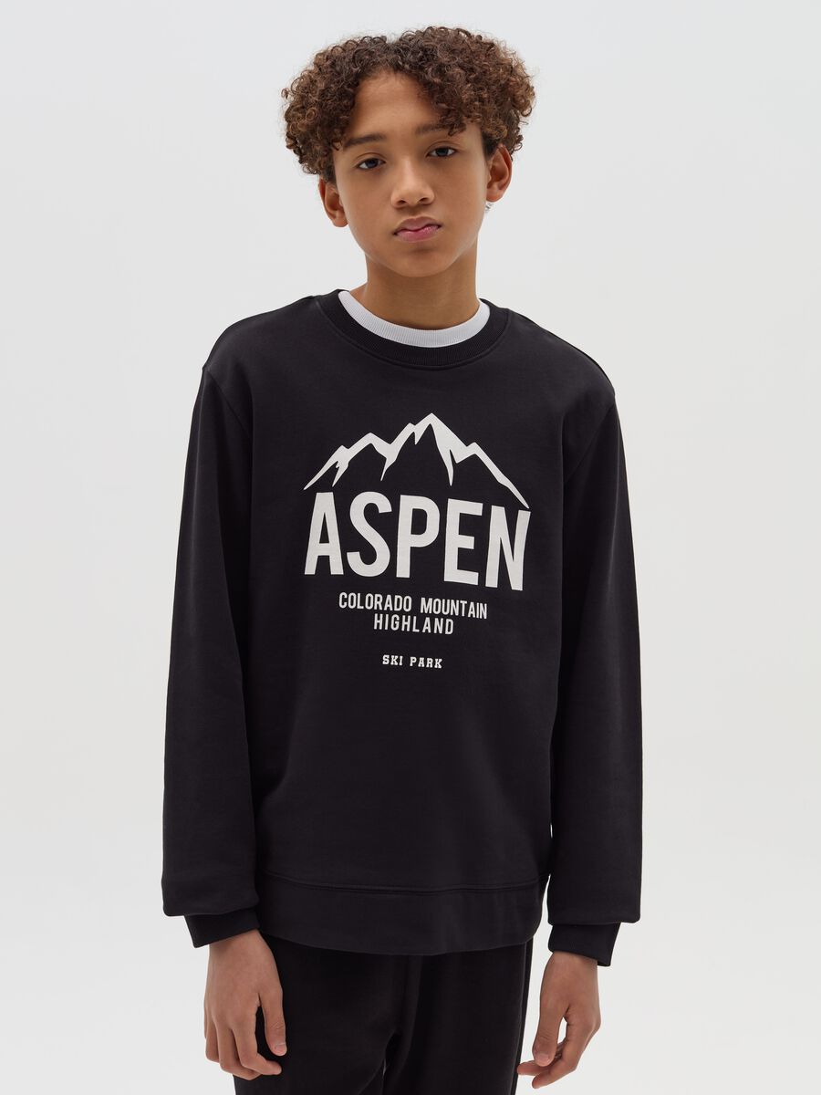 Sweatshirt with mountains print_0