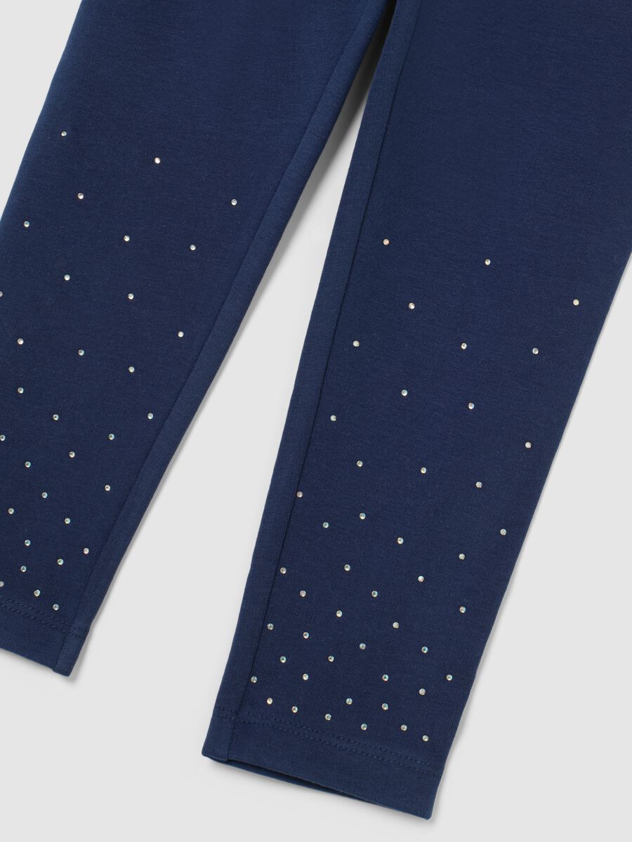 Girls' cotton blend multicolour sweatshirt and leggings set with print_3