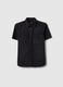 Black Short Sleeve Shirt in Pure Cotton_3