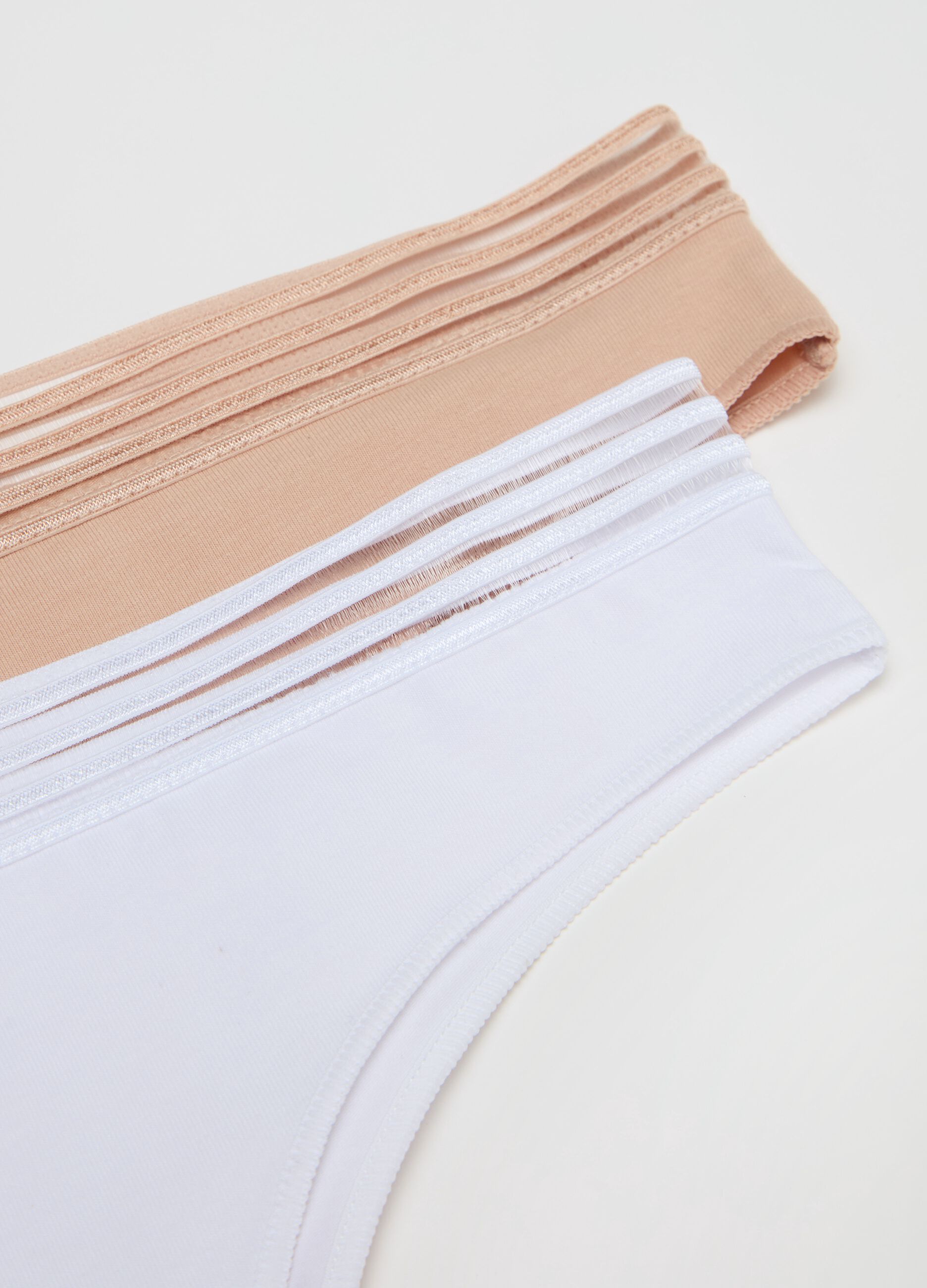 Two-pack Brazilian-cut briefs with striped detail