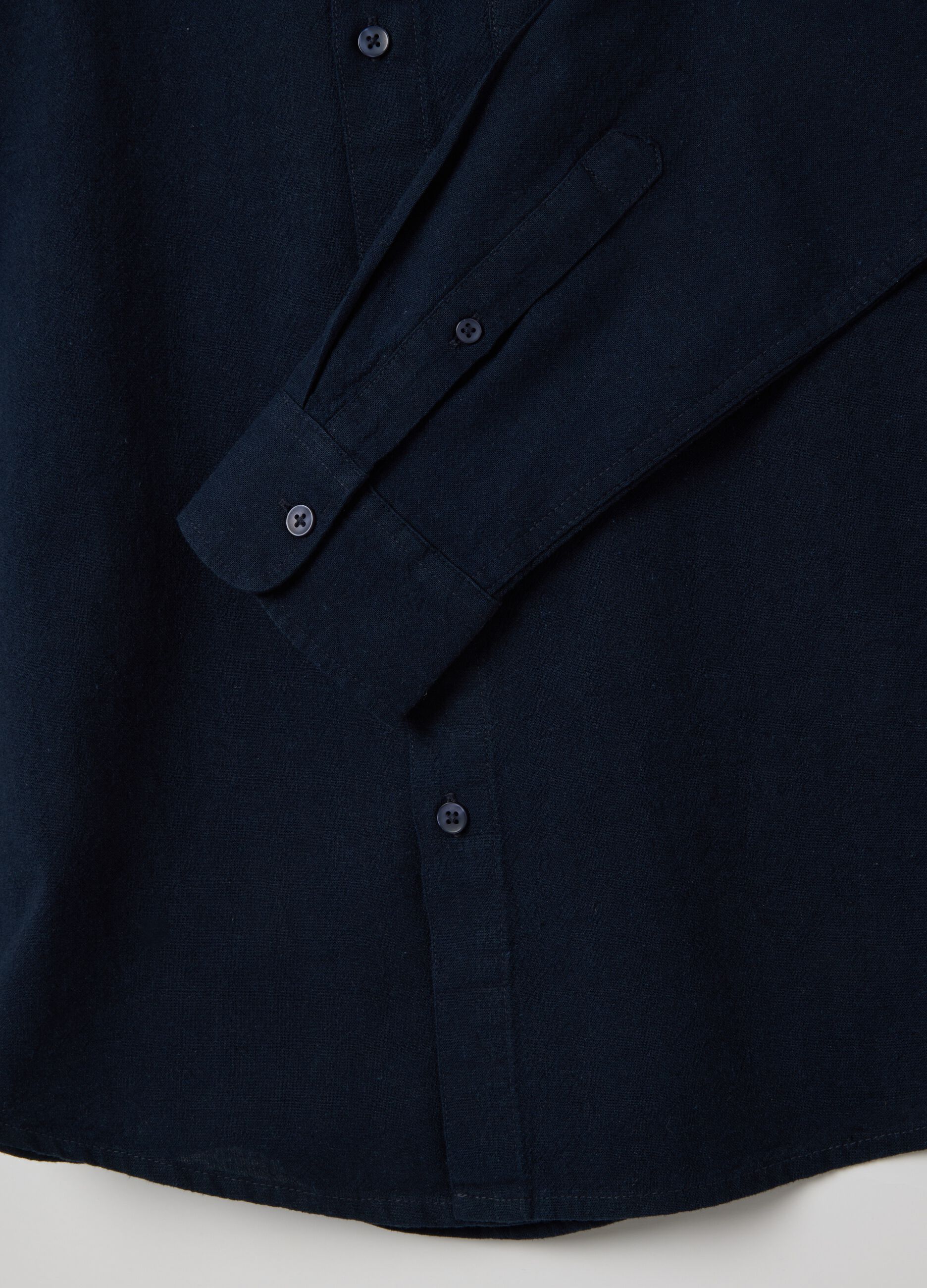 Men's Blue Cotton Regular Fit Shirt