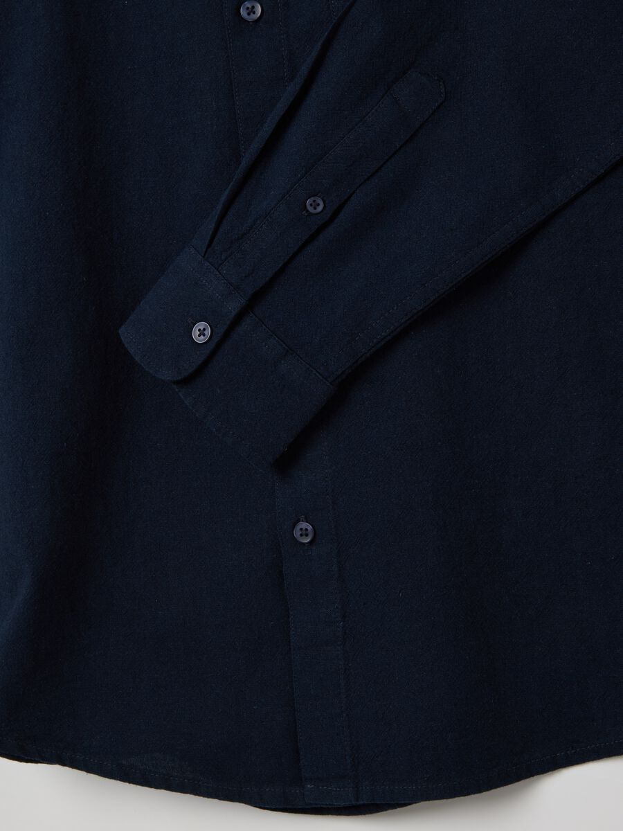 Men's Blue Cotton Regular Fit Shirt_1