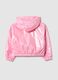 Giacca glitterata rosa con cappuccio da bambina regular fit_1