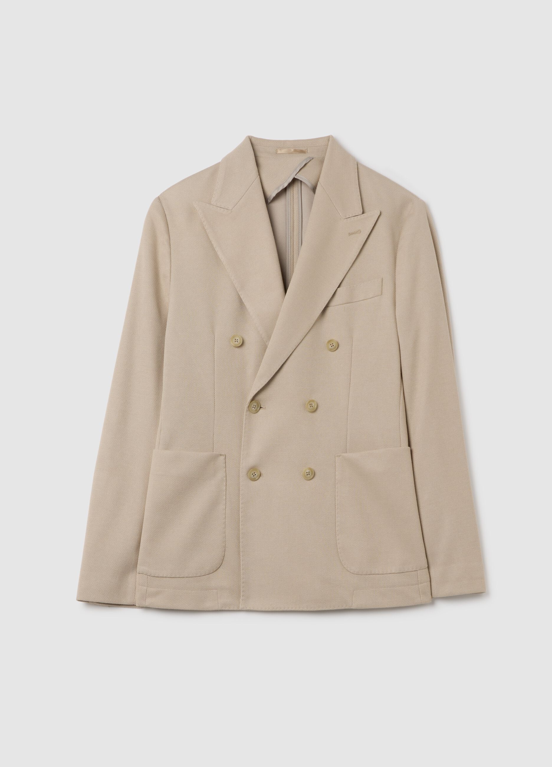 Blazer da uomo beige slim fit