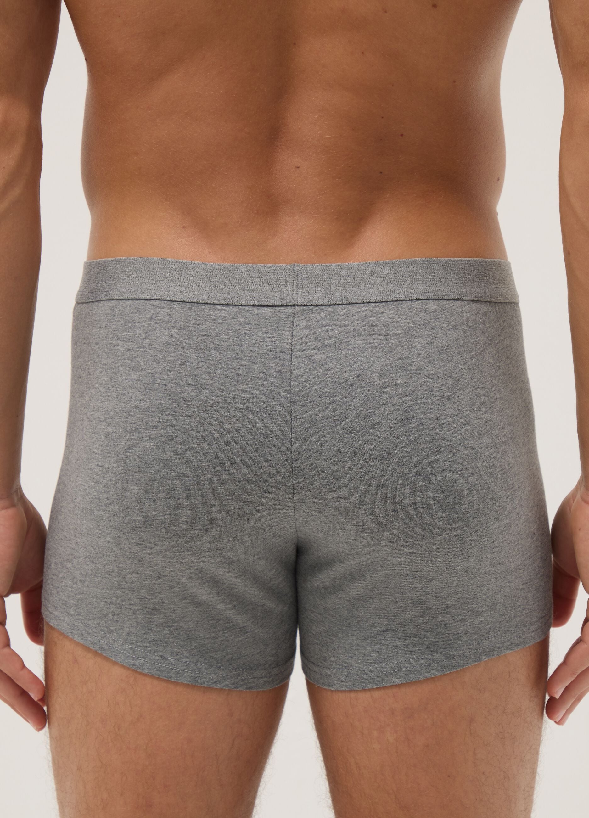 Tripack di boxer grigi in cotone organico