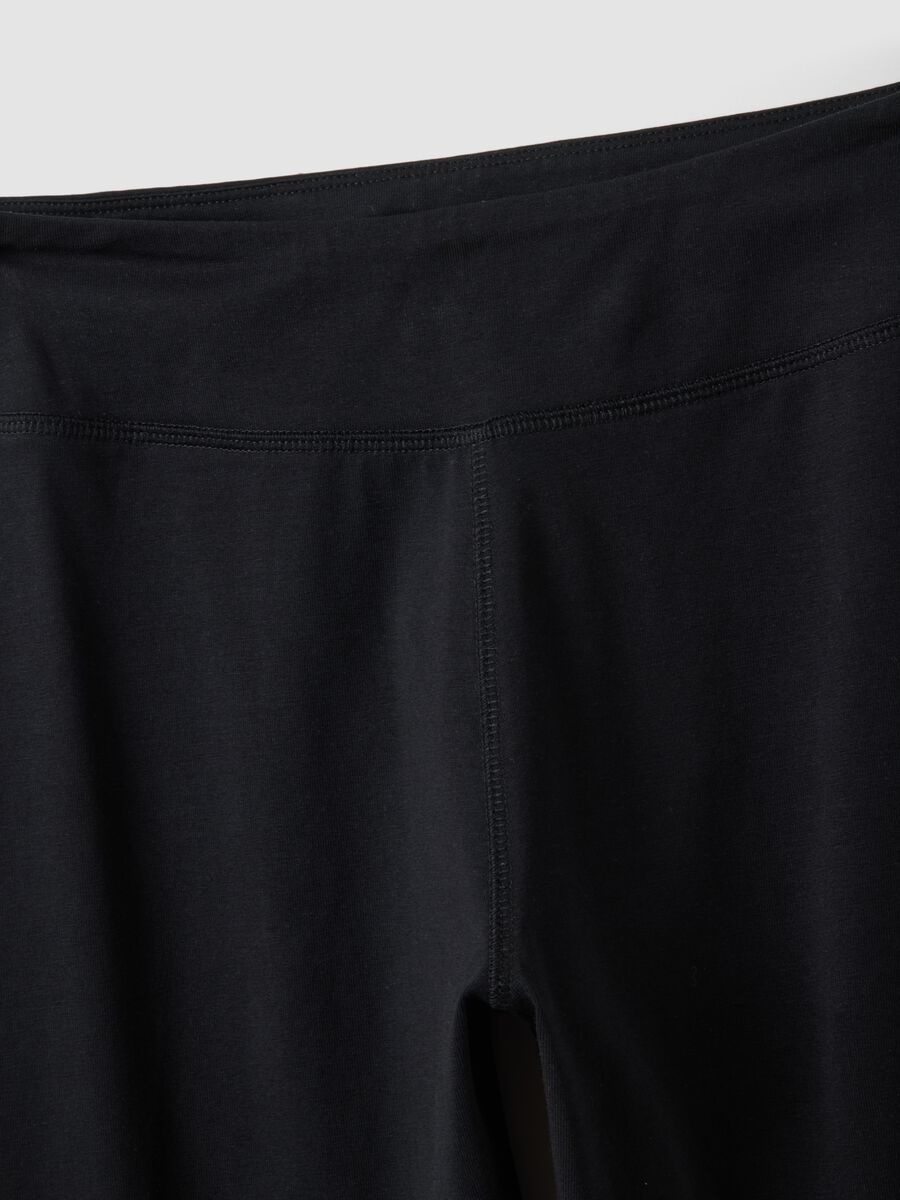 Leggings in cotone elasticizzato nero skinny fit_5