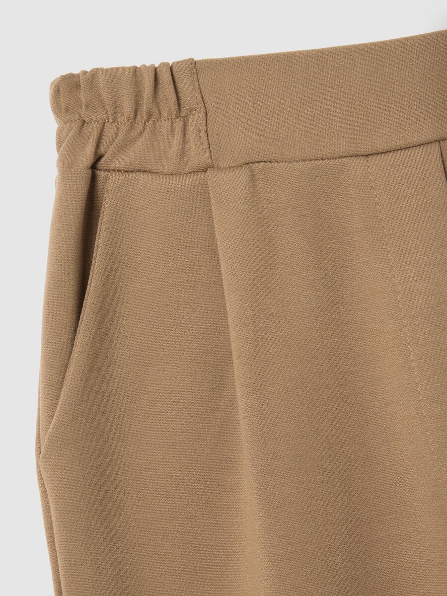 Beige regular fit trousers_5