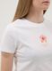 White pure cotton T-shirt with front print_2