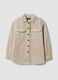 Camicia bianca in puro cotone a coste_0