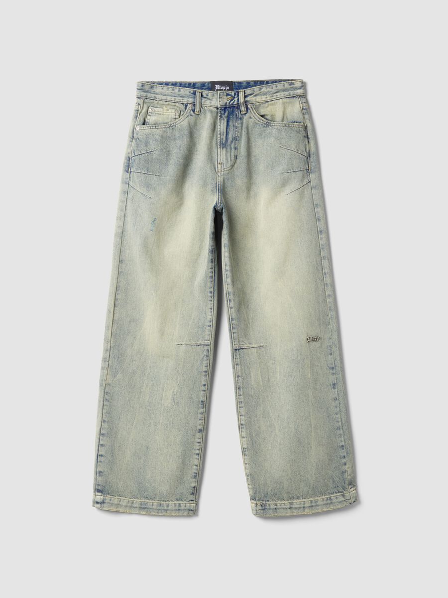 Wide Leg Denim Vintage Light Blue_0