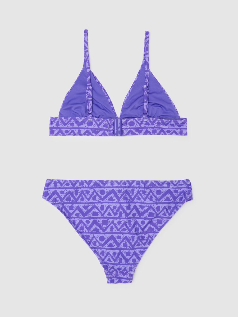 Bikini da ragazze in misto elasticizzato viola_1
