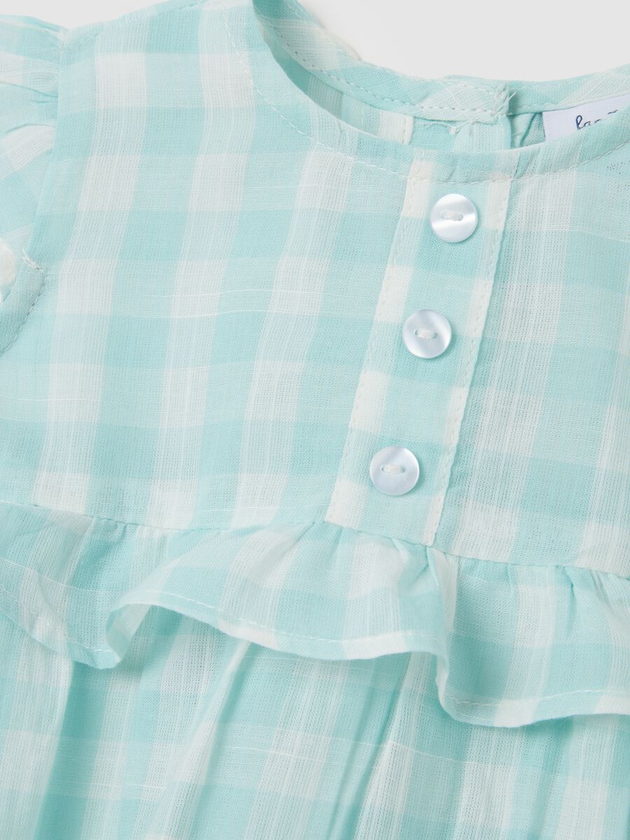 Baby Girl Bodysuit in Pure Cotton Multicoloured with Ruffles_2
