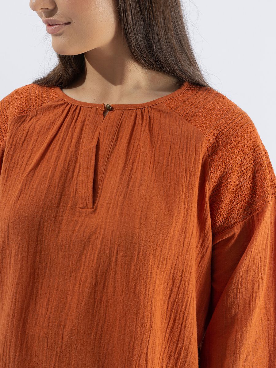 Blusa effetto crinkle con maniche raglan Curvy_2