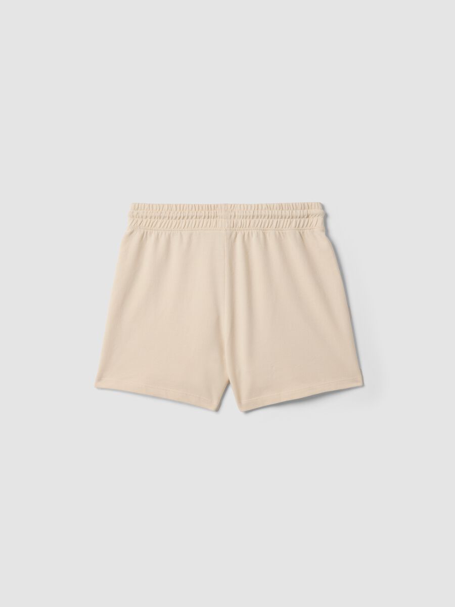 Shorts in puro cotone beige da ragazza regular fit_4