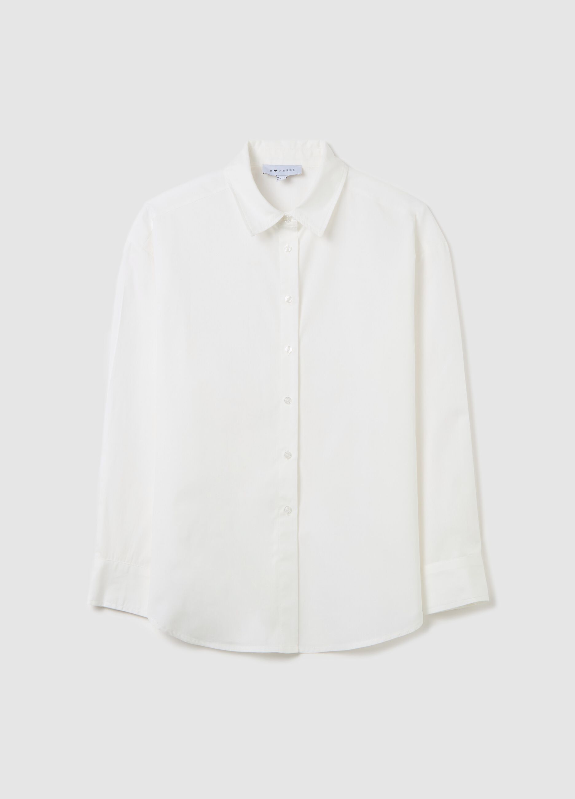 Cotton shirt with laces
