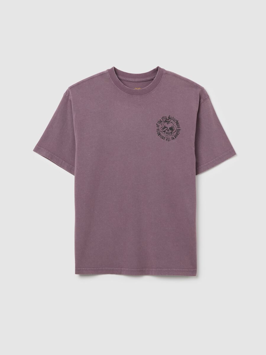 Oversized purple cotton T-shirt by OVS Kids_0