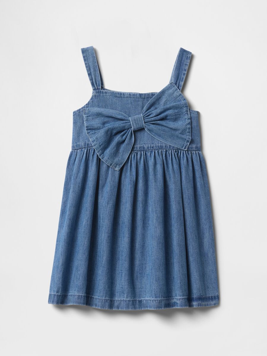 Denim Dress with Bow Detail_1