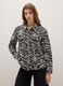Multicolour shirt with zebra pattern in pure cotton regular fit_2