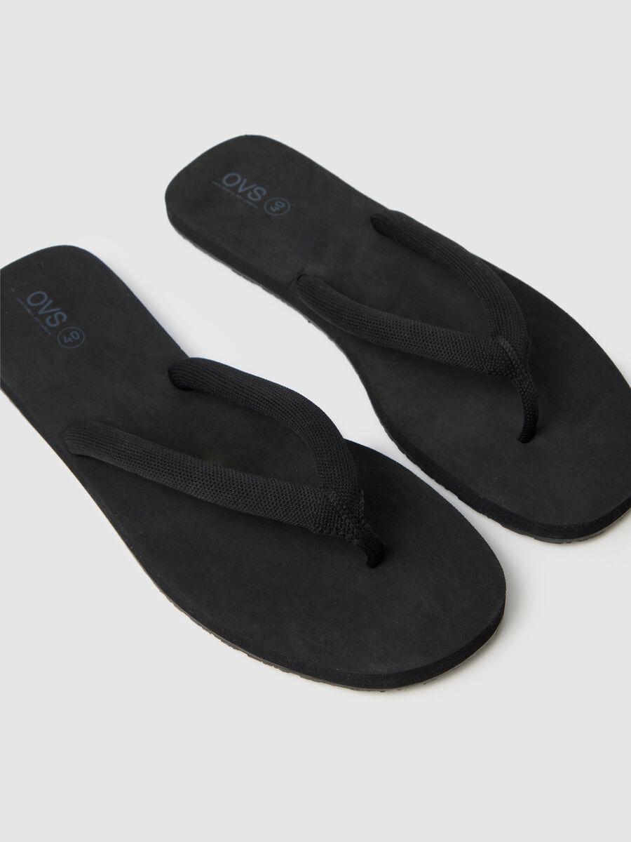 Women's black flip-flops with non-slip sole_1