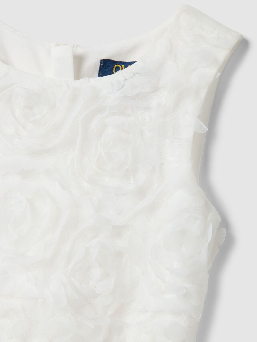 Vestito in puro cotone bianco regular fit per bambina_2