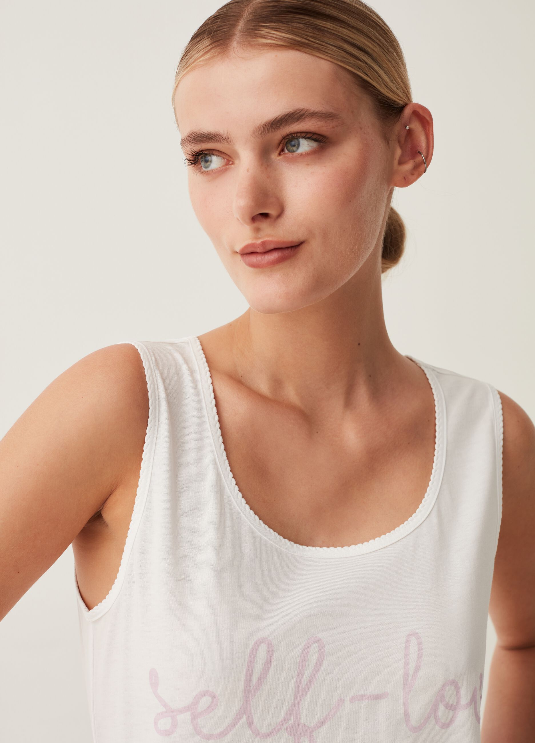 Camicia da notte corta con stampa cuore_1