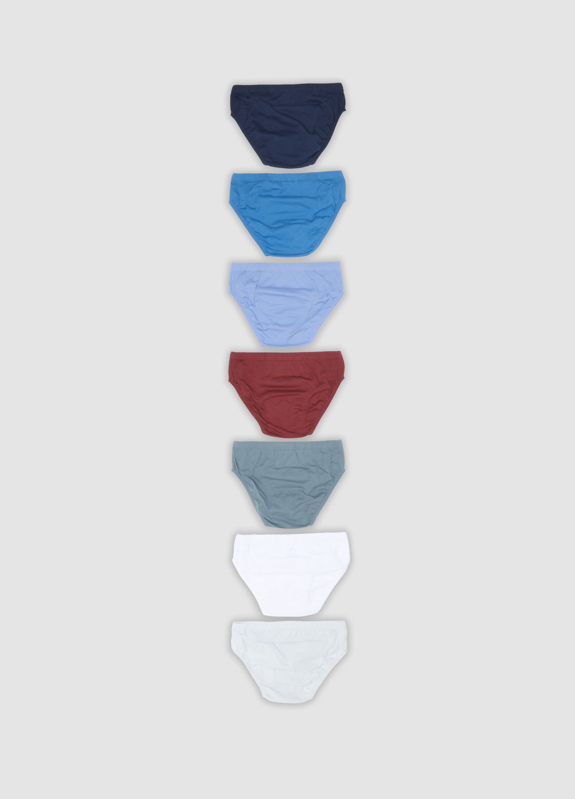 Pack of 7 multicolour boys&rsquo; organic cotton jersey briefs