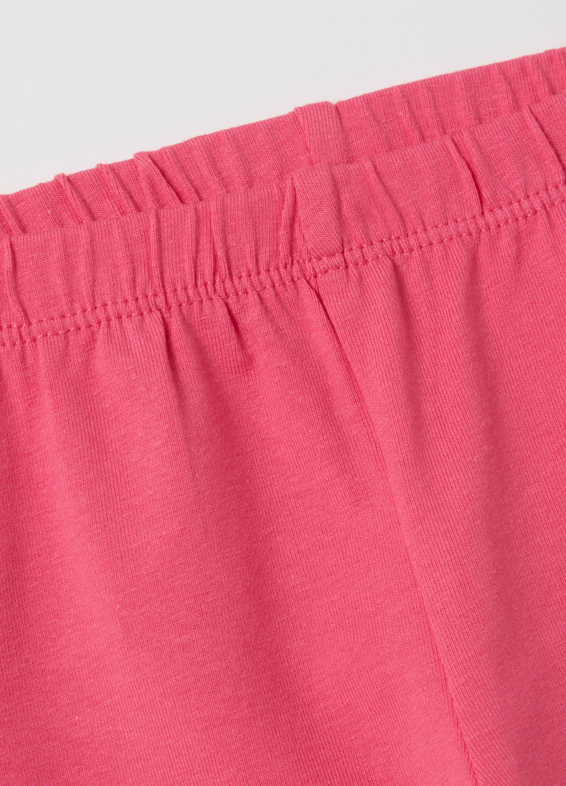 Girls' Stretch Cotton Pink Leggings