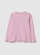 Girls' pink pure cotton T-shirt with print_1