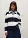 Regular fit blue and white mixed sweater_1