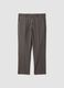 Grey regular tapered-fit stretch cotton twill chinos_0