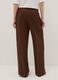 Wide leg brown jogger trousers in Lyocell and viscose blend_2