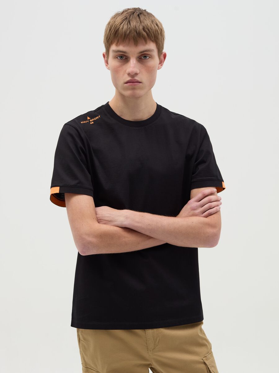 T-shirt with logo embroidery_0
