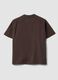 Brown oversized short-sleeve viscose-blend shirt_5