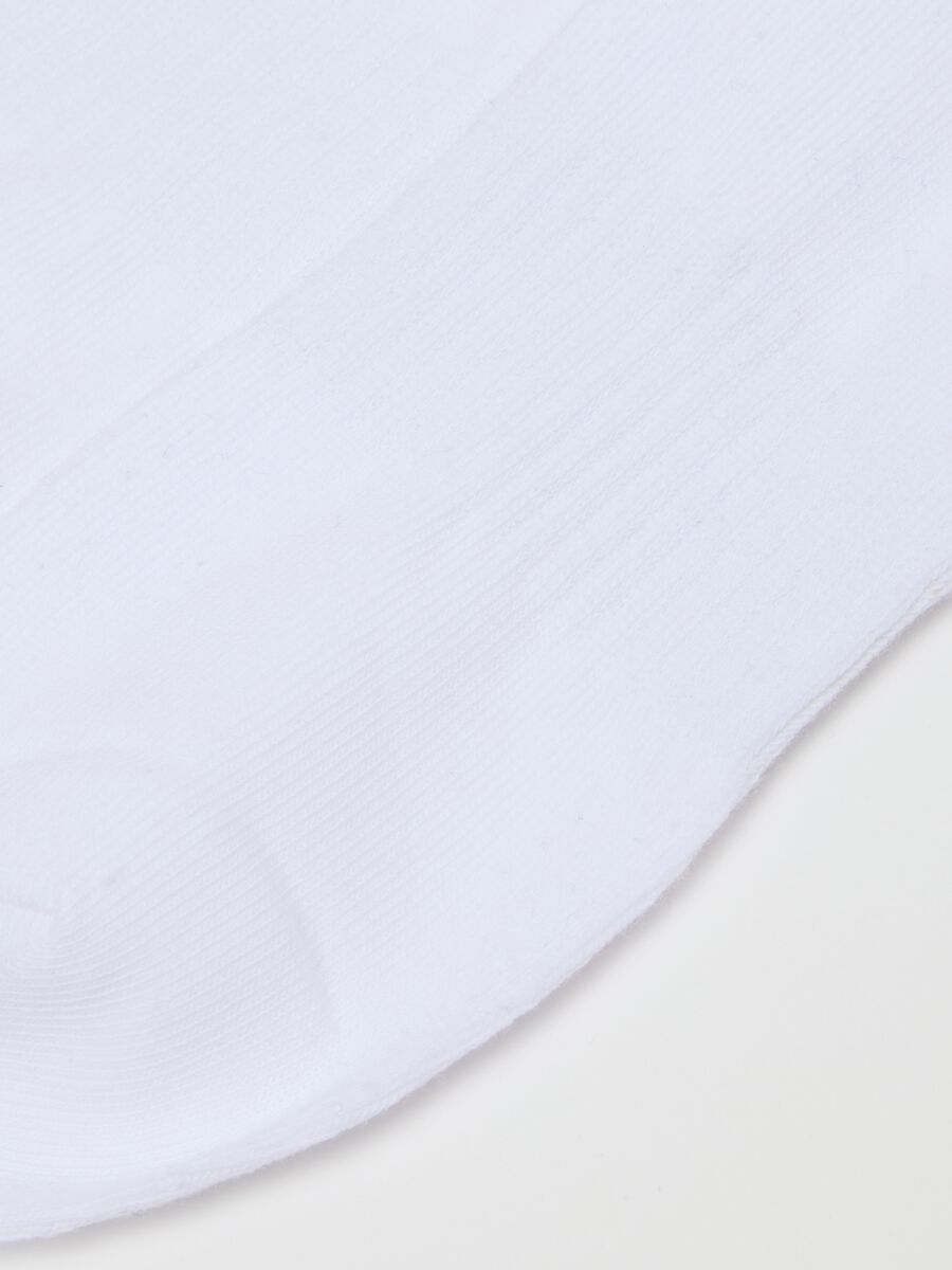 Set of White Cotton Blend Socks_1