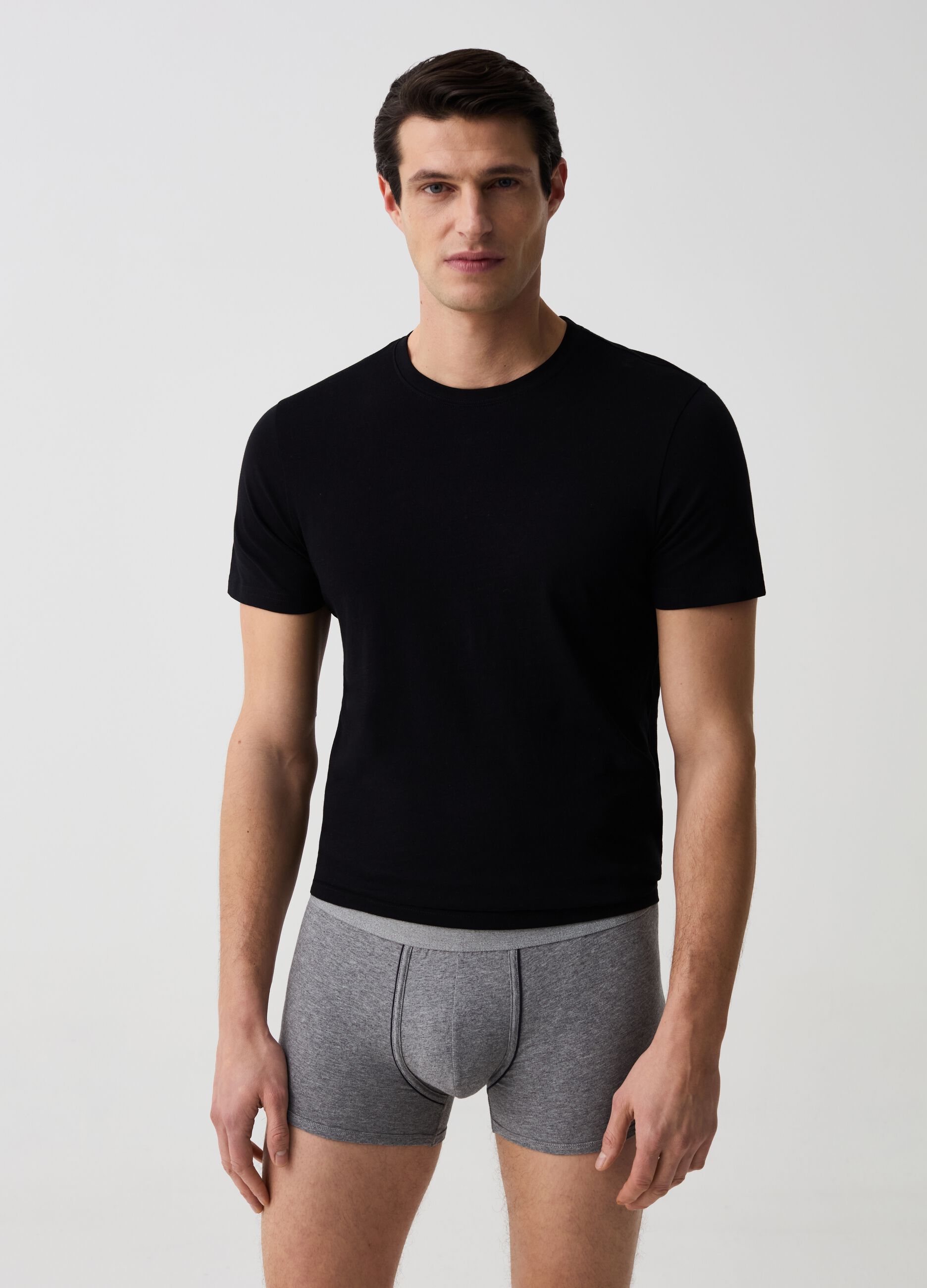 Ovs Bipack boxer con piping a contrasto